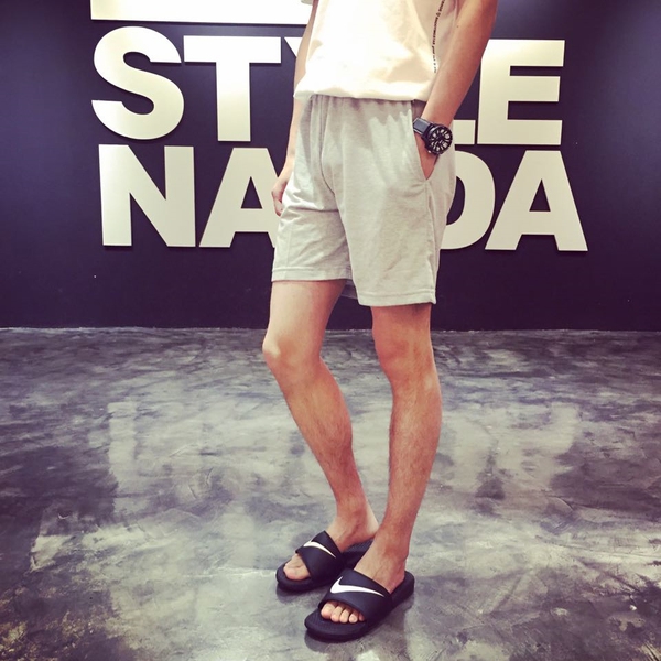 Мъжки спортни памучни шорти в 3 цвята - черен,сив и бял