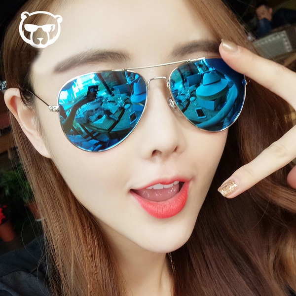 Οι γυναίκες καθρέφτη γυαλιά ηλίου χρώματος μπλε, ροζ, πορτοκαλί, το καλοκαίρι, παραλία, τη μόδα