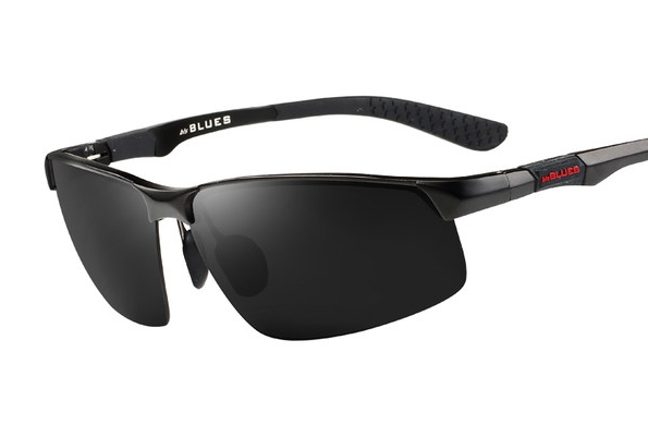 Ανδρικά γυαλιά ηλίου - μαύρο χρώμα: μπλε, κίτρινο, καφέ κορυφαία μοντέλα