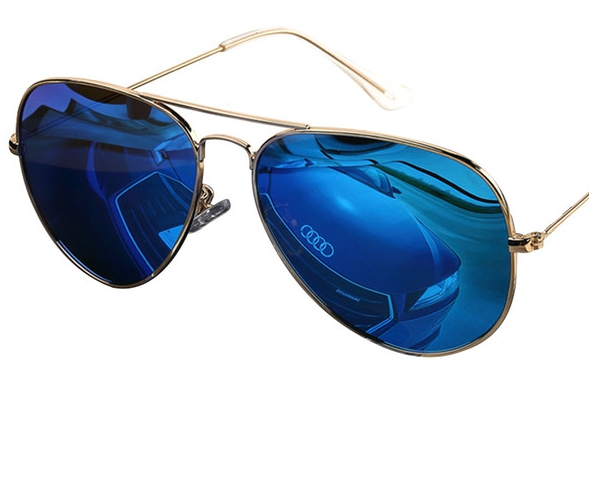 Γυαλιά ηλίου των ανδρών καθρέφτη - μπλε, μαύρο, χρυσό, καφέ, φωτεινό, παραλία καθημερινά