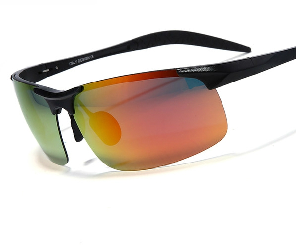 Мъжки елегантни и летни плажни очила със цветни стъкла и еластични рамки мъжка мода