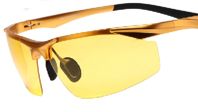 Мъжки летни дневни нощни очила огледални, жълти и сиви с цветни и еластични рамки 
