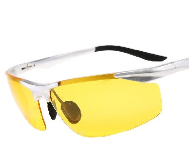 Мъжки летни дневни нощни очила огледални, жълти и сиви с цветни и еластични рамки 