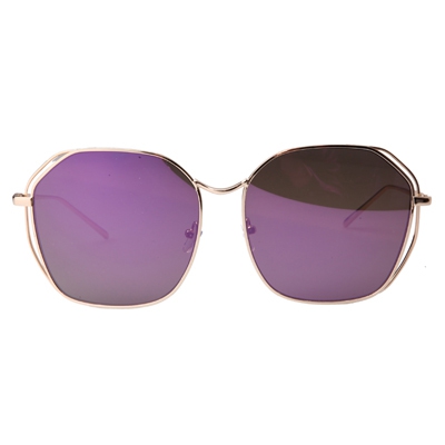 Μεταλλικά κυρίες πλατεία λουλούδι γυαλιά ηλίου 6 μοντέλα