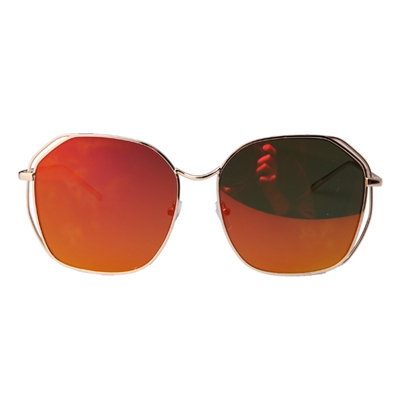 Μεταλλικά κυρίες πλατεία λουλούδι γυαλιά ηλίου 6 μοντέλα