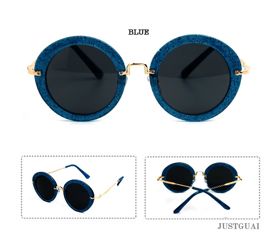 Γύρος γυαλιά ηλίου ρετρό με λαμπερά γυαλί σε τέσσερα χρώματα