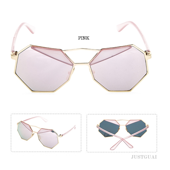 Οι γυναίκες πολυγωνικό γυαλιά ηλίου σε τρία χρώματα.