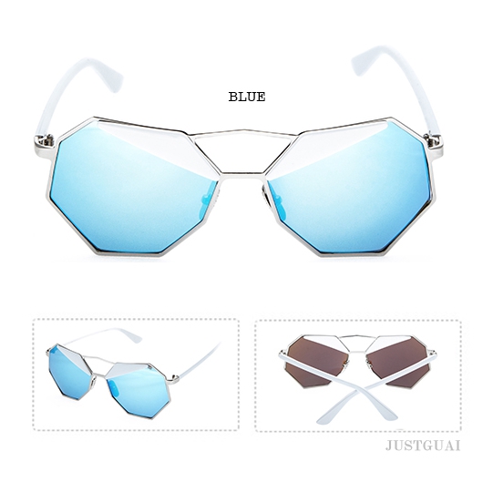 Οι γυναίκες πολυγωνικό γυαλιά ηλίου σε τρία χρώματα.