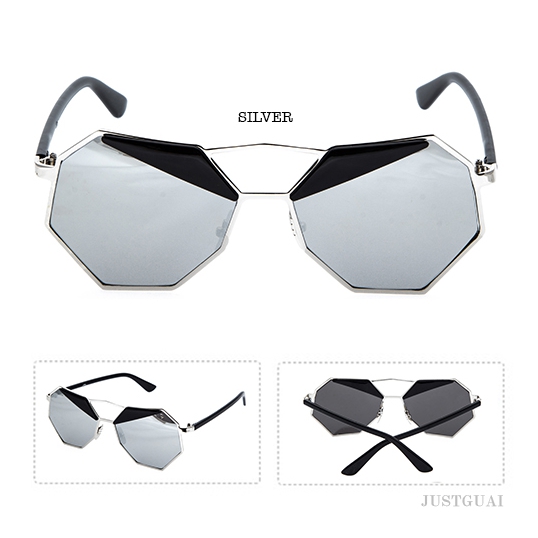 Οι γυναίκες πολυγωνικό γυαλιά ηλίου σε τρία χρώματα.