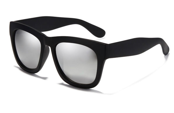 Γυαλιά ηλίου των ανδρών με μαύρο σκελετό και  φακούς καθρέφτη