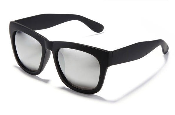 Γυαλιά ηλίου των ανδρών με μαύρο σκελετό και  φακούς καθρέφτη