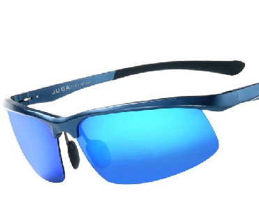 Αντρικά κορυφή ηλιακή καθρέφτη γυαλιά με σκελετό και καθρέφτη γυαλί σε  μπλε, καφέ, μαύρο