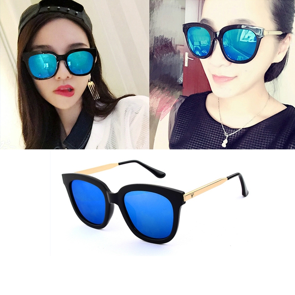 Οι γυναίκες γυαλιά ηλίου με γκρι, μαύρο, μπλε, πράσινο και πορφυρό γυαλιά