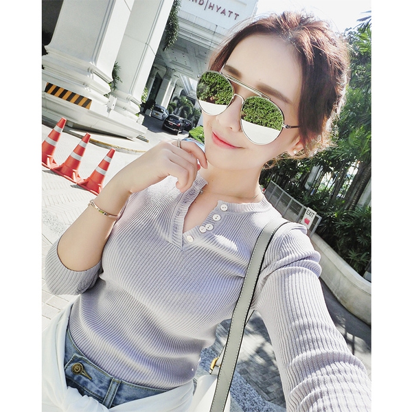 Класически дамски слънчеви очила с метална рамка в 2 цвята 