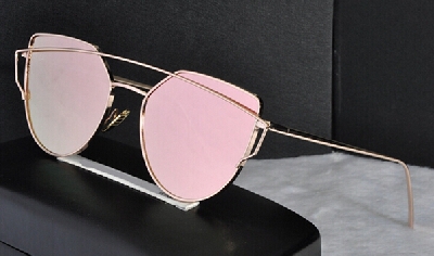 Дамски слънчеви овални очила с двойна рамка 