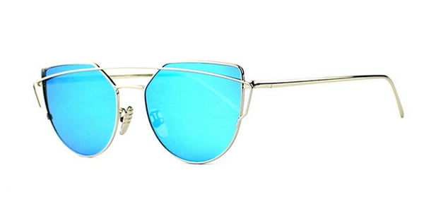 Дамски слънчеви овални очила с двойна рамка 