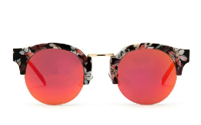 Дамски цветни слънчеви очила в син,черен и червен цвят - 4 модела