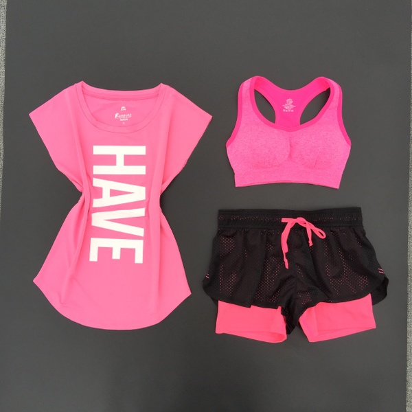 Дамски спортни екипи за тренировки с дълъг или къс панталон, тениска или бюстие