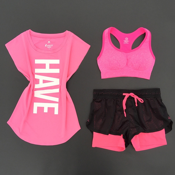 Дамски спортни екипи за тренировки с дълъг или къс панталон, тениска или бюстие