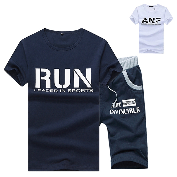 Летни спортни екипи ежедневни с къси ръкави тениска и анцуг