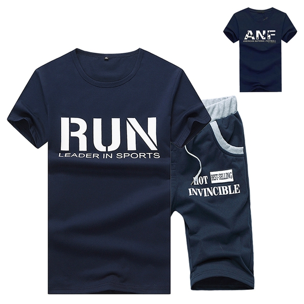 Летни спортни екипи ежедневни с къси ръкави тениска и анцуг