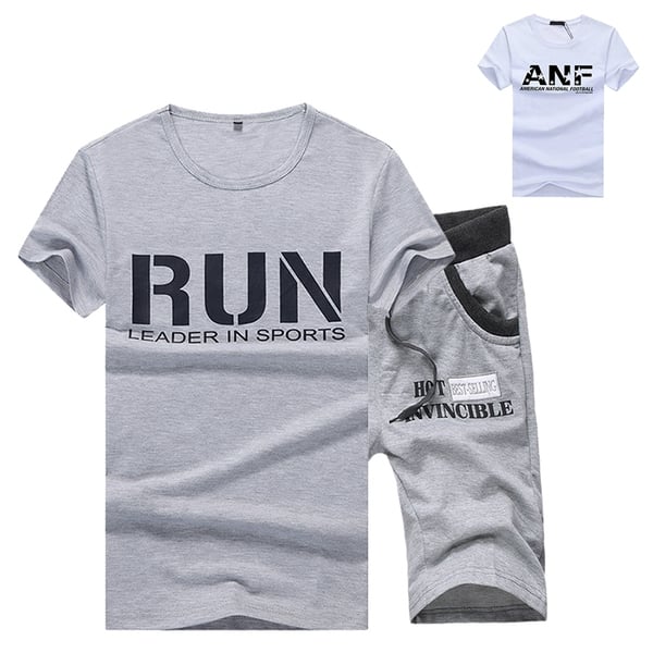 Летни спортни екипи ежедневни с къси ръкави тениска и анцуг