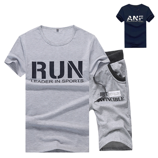 Летни спортни екипи ежедневни с къси ръкави тениска и анцуг