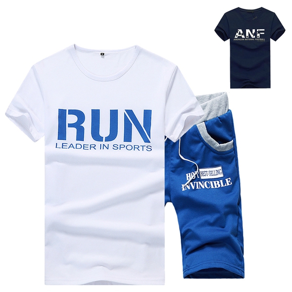 Летни спортни екипи ежедневни с къси ръкави тениска и анцуг