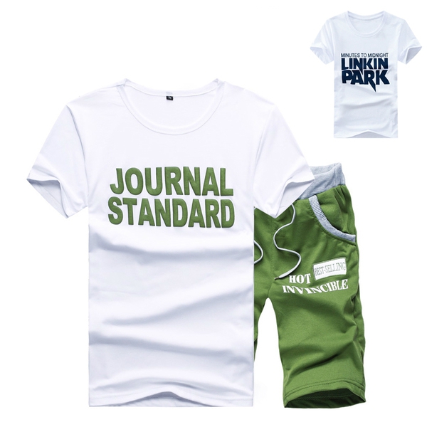 Летни спортни екипи ежедневни с къси ръкави тениска и анцуг