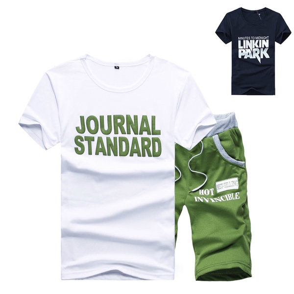 Летни спортни екипи ежедневни с къси ръкави тениска и анцуг