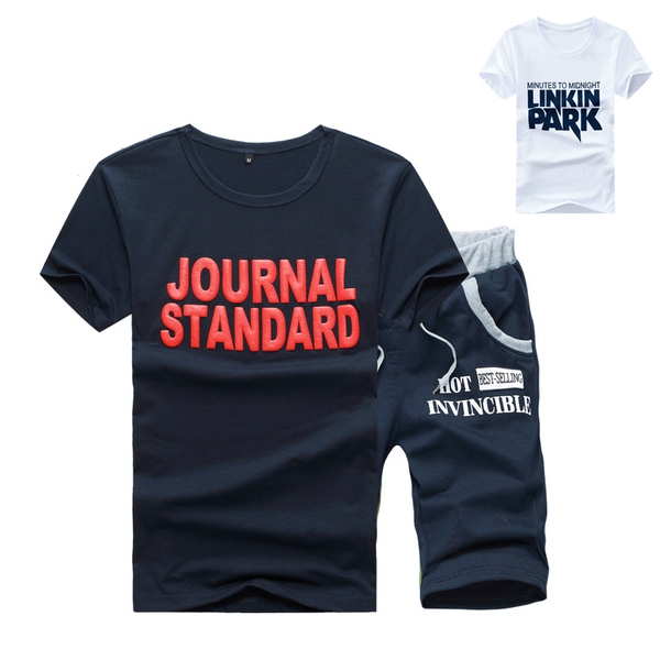 Летни спортни екипи ежедневни с къси ръкави тениска и анцуг