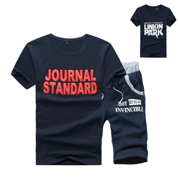 Летни спортни екипи ежедневни с къси ръкави тениска и анцуг