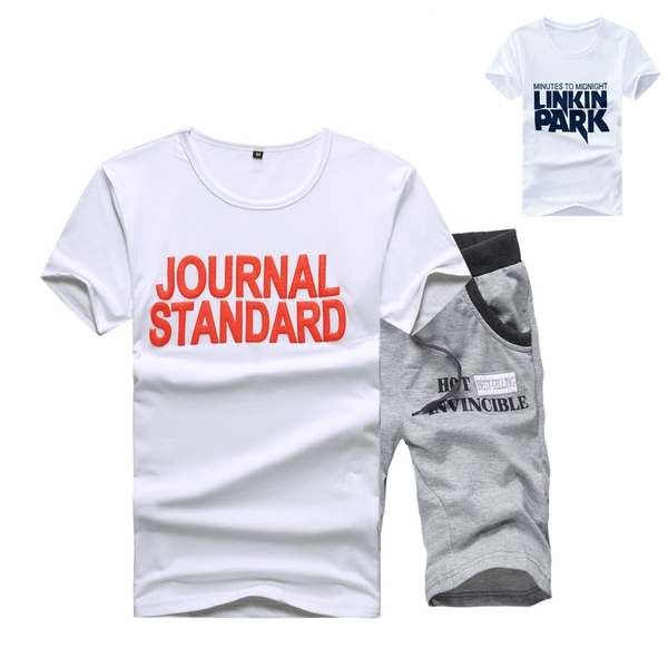 Летни спортни екипи ежедневни с къси ръкави тениска и анцуг