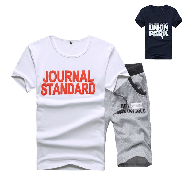 Летни спортни екипи ежедневни с къси ръкави тениска и анцуг