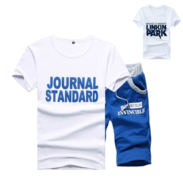 Летни спортни екипи ежедневни с къси ръкави тениска и анцуг