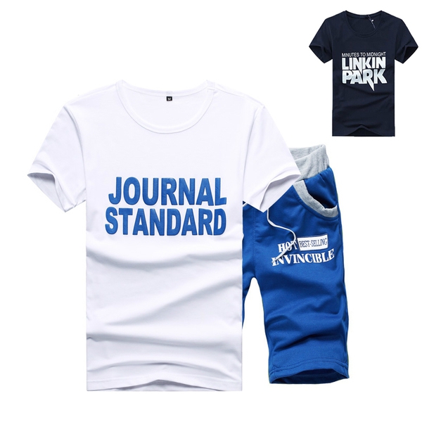 Летни спортни екипи ежедневни с къси ръкави тениска и анцуг