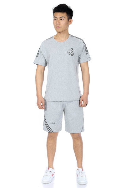 Мъжки спортни екипи с къси ръкави в бял,сив и черен цвят 14 модела