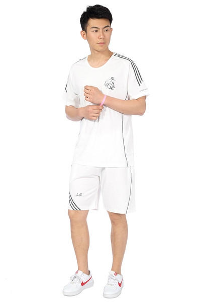 Мъжки спортни екипи с къси ръкави в бял,сив и черен цвят 14 модела