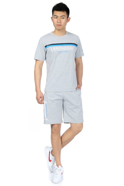 Мъжки спортни екипи с къси ръкави в бял,сив и черен цвят 14 модела