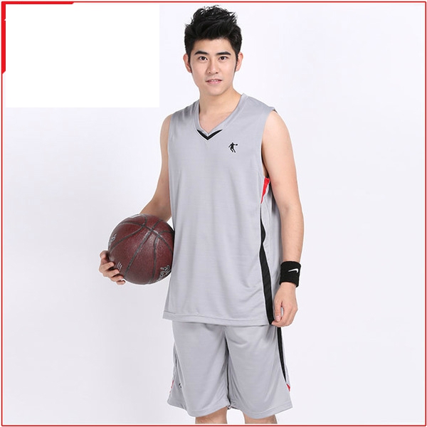Мъжки спортни летни екипи от потник и къси панталони червени бели сини жълти сиви за фитнес баскетбол