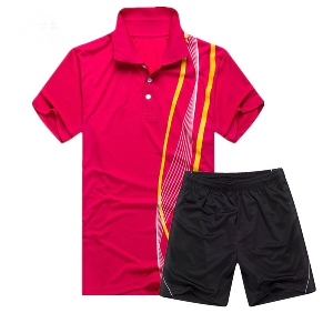 Αθλητικά ανδρικά μπλουζάκια  για τένις και μπάντμιντον  σετ μπλούζας με κοντό μανίκι - πολυεστέρας
