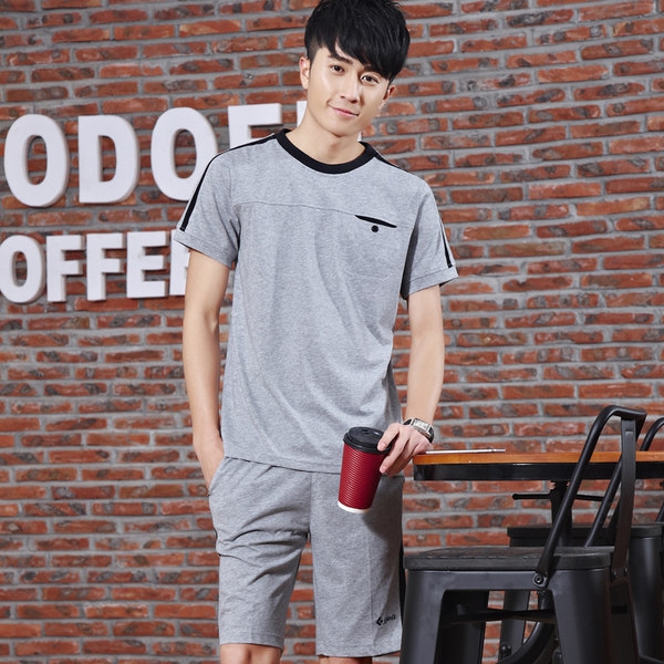 Мъжки летни спортни екипи черни, сиви, виненочервени за бягане, спорт, тенис