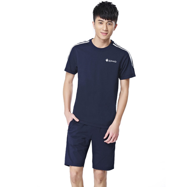 Мъжки летни спортни екипи черни, сиви, виненочервени за бягане, спорт, тенис