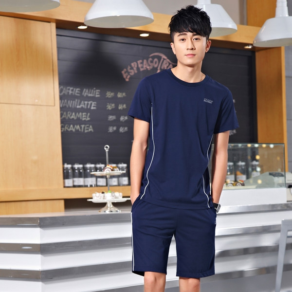 Мъжки летни спортни екипи черни, сиви, виненочервени за бягане, спорт, тенис