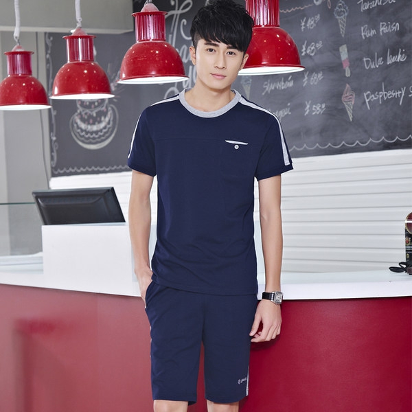 Мъжки летни спортни екипи черни, сиви, виненочервени за бягане, спорт, тенис