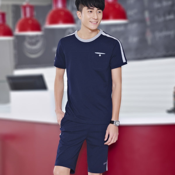 Мъжки летни спортни екипи черни, сиви, виненочервени за бягане, спорт, тенис