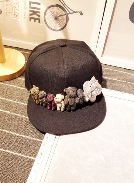 Дамска шапка с мечета в розов и черен цвят различни модели