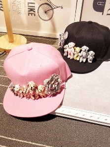 Γυναικείο καπέλο με αρκουδάκια σε ροζ και μαύρο διαφορετικά μοντέλα
