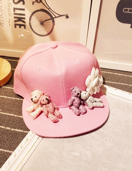 Дамска шапка с мечета в розов и черен цвят различни модели