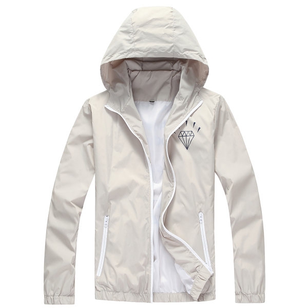 Мъжки туристически якета, ветровка с качулка - сини, зелени, червени с материал изцяло от полиестър слим модел